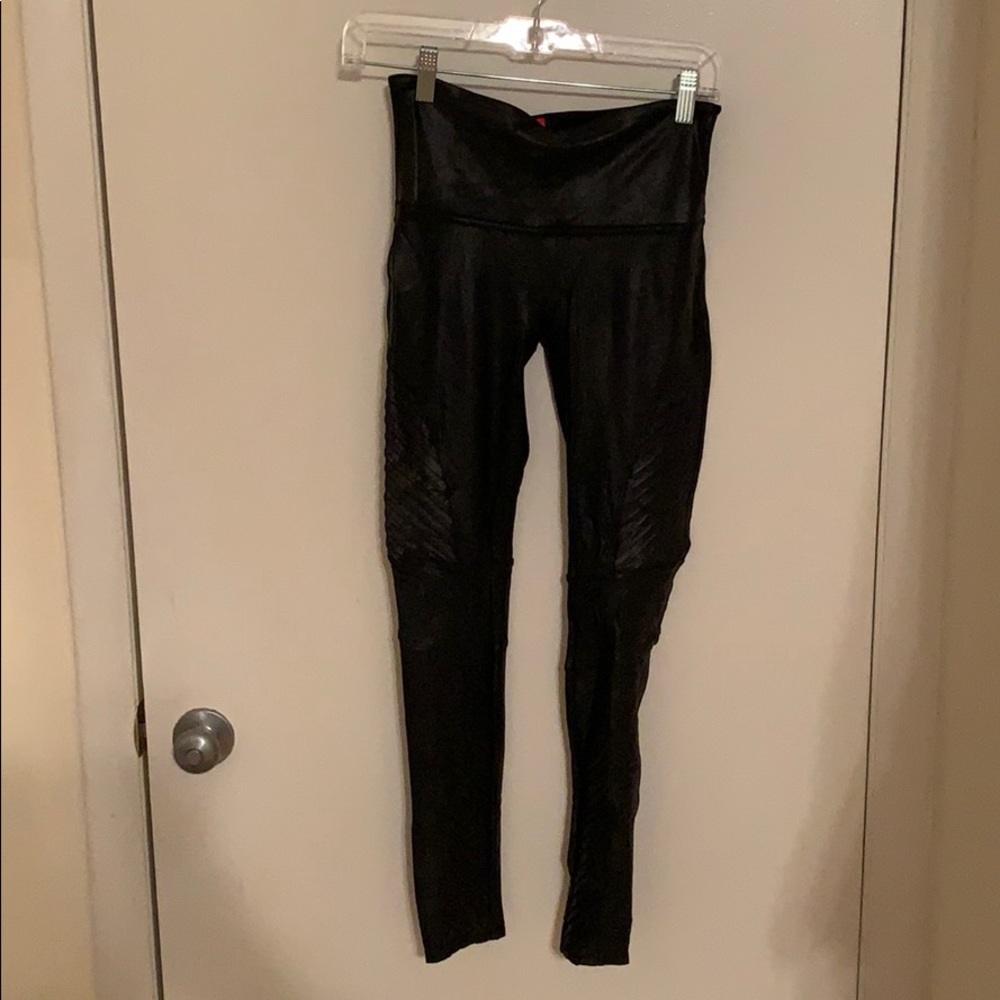 Spanks Leather Moto Leggings